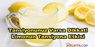 Limonun Tansiyona Etkisi