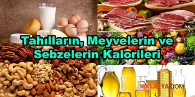 Tahılların, Meyvelerin ve Sebzelerin Kalorileri