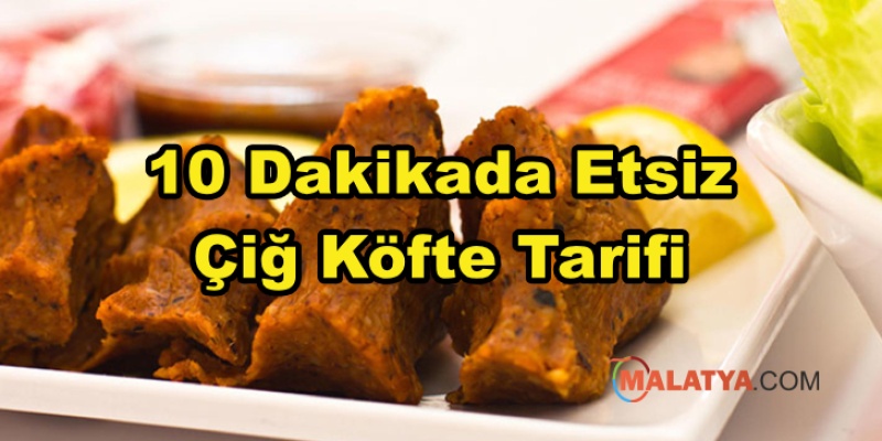 10 Dakikada Etsiz Çiğ Köfte Tarifi
